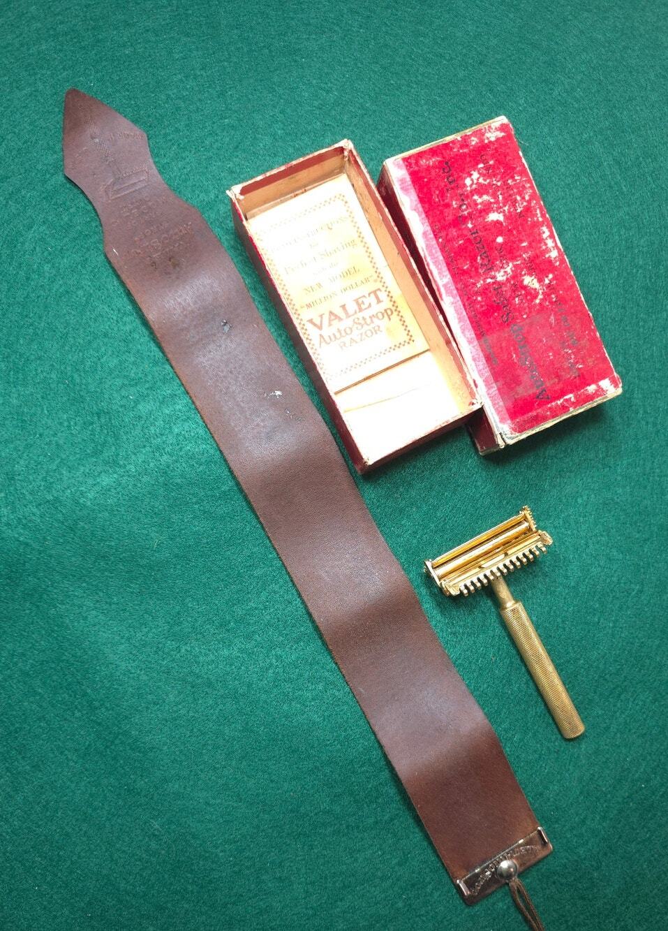 Vintage 1928-1935 GOLD VALET AUTOSTROP VC2 Single Edge Safety Razor